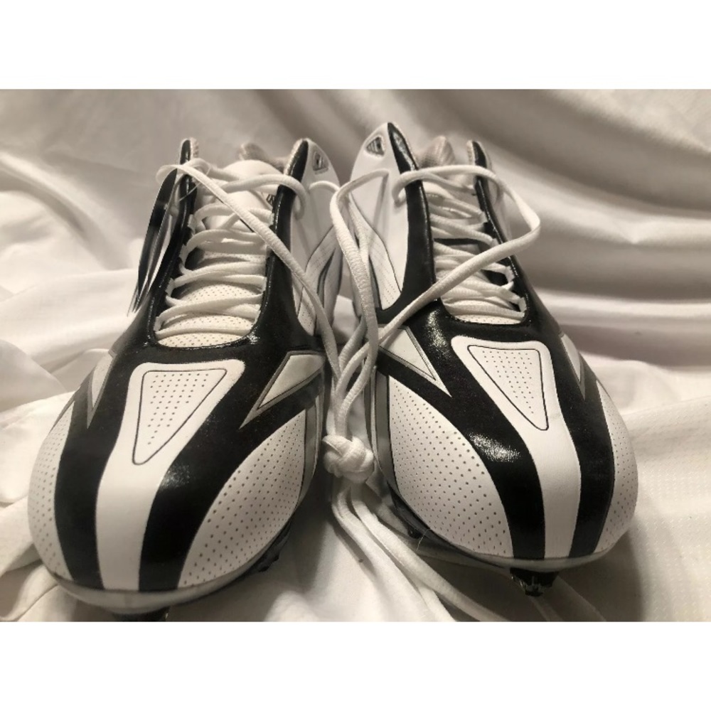 REEBOK MEN'S NFL BURNER WHT/BLK FOOTBALL CLEATS
